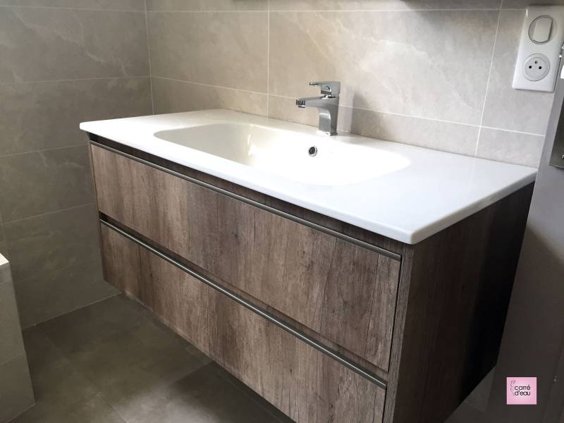 Meuble de salle de bain double tiroir